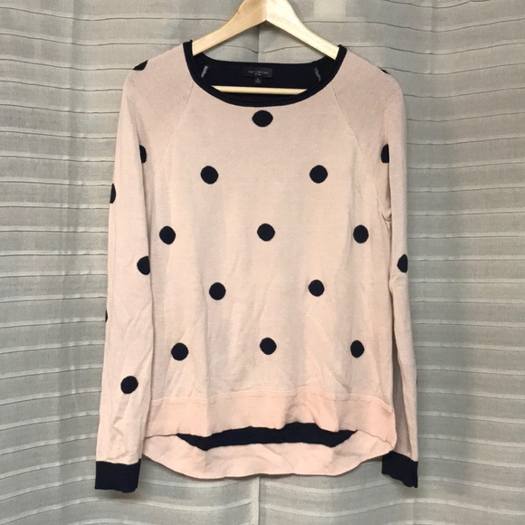 The Limited Sweaters - The Limited Polka Dot Nude scoop neck sweater M